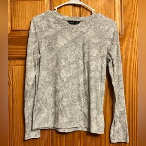 Simply Vera Vera Wang Light Gray Patterned Sweatshirt